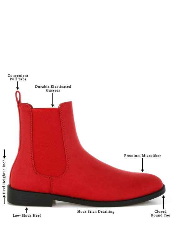 Ayasa Low Block Heel Chelsea Boots