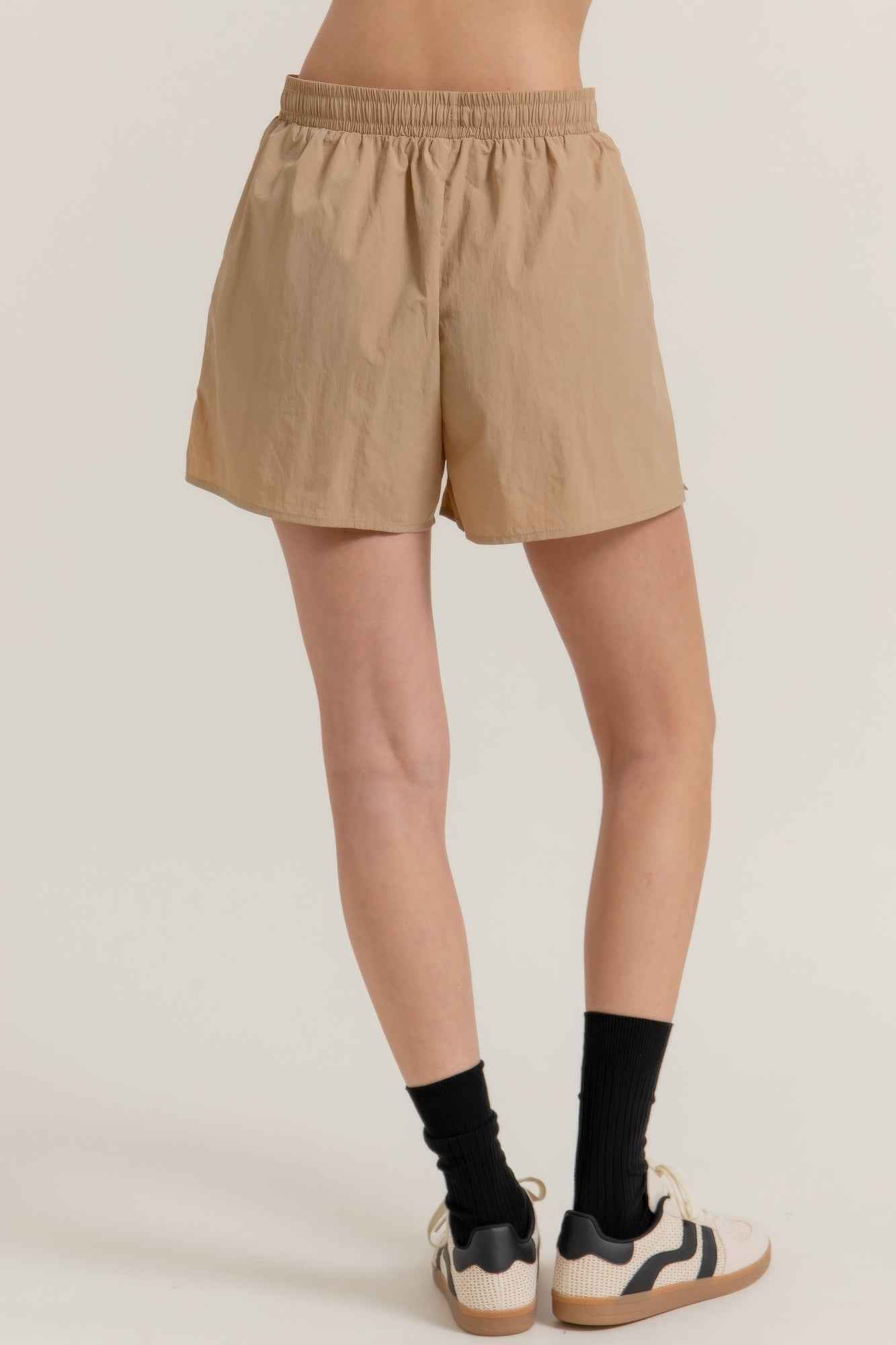 Anorak Side Slit Workout Shorts