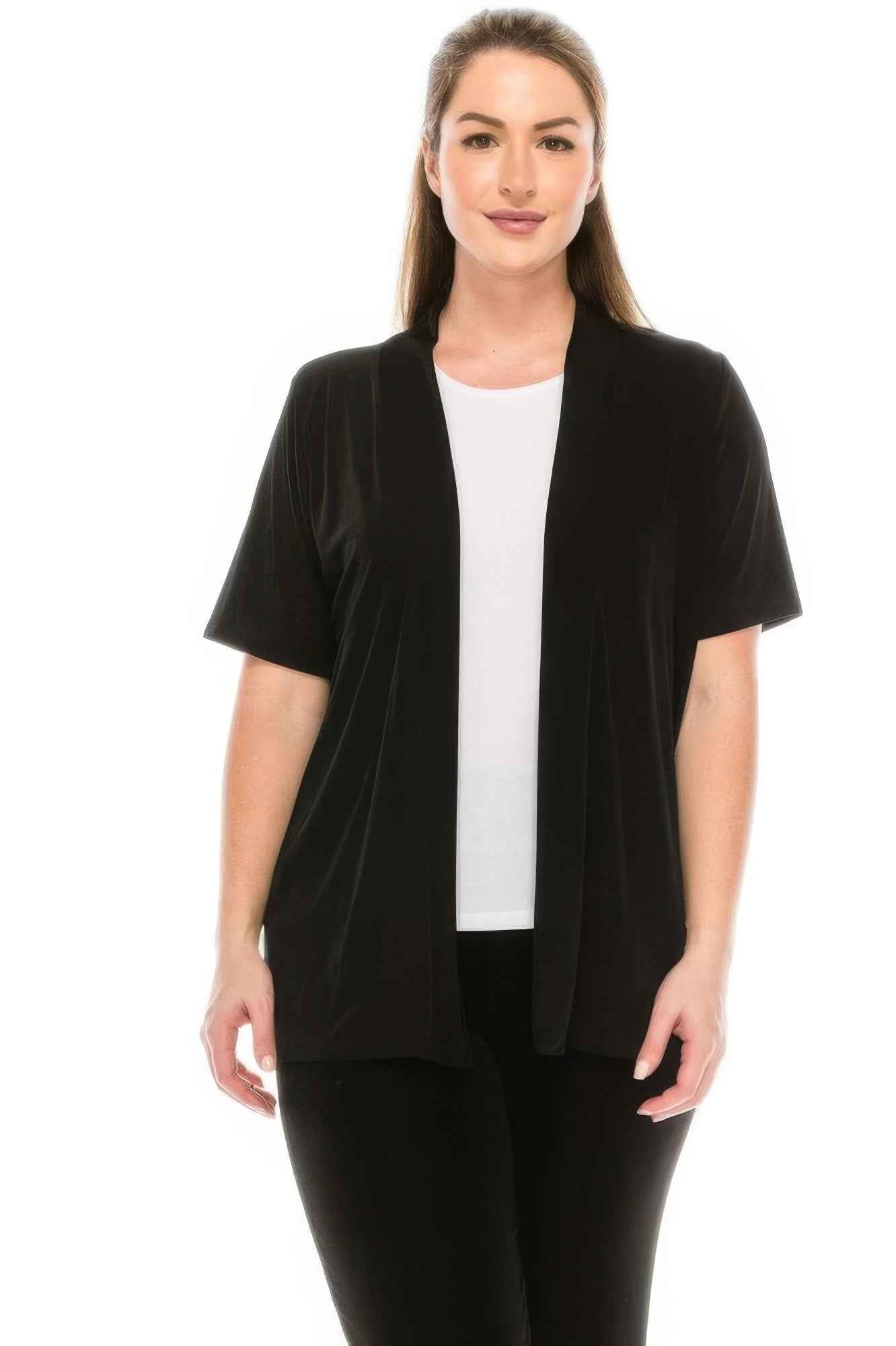 Short Sleeve Stretch Cardigan Jacket