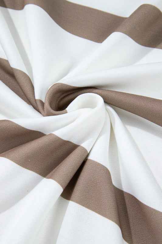 Stripe Drop Shoulder Top and Jogger Pants Set