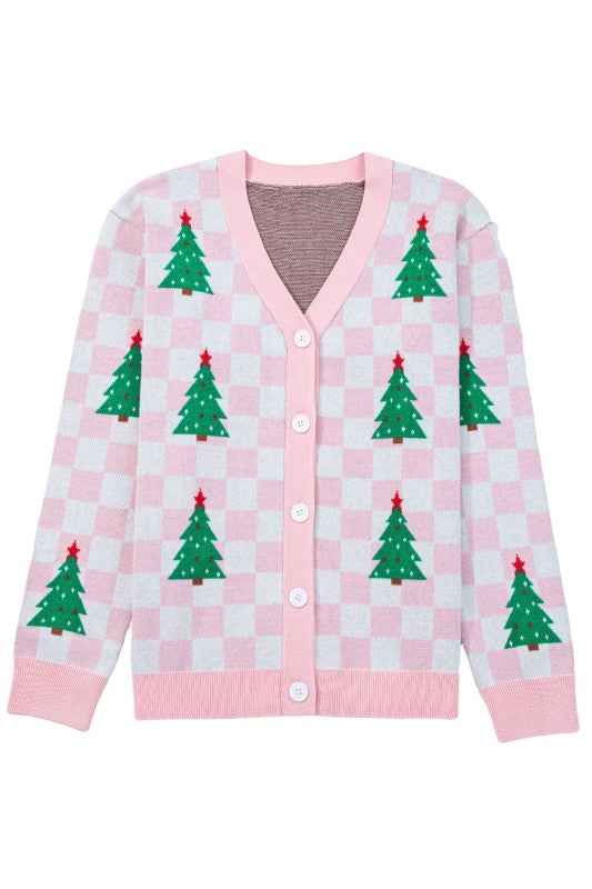 Ella Tree Pattern Cardigan Sweater