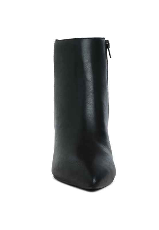 Migelo Faux Leather Ankle Boots