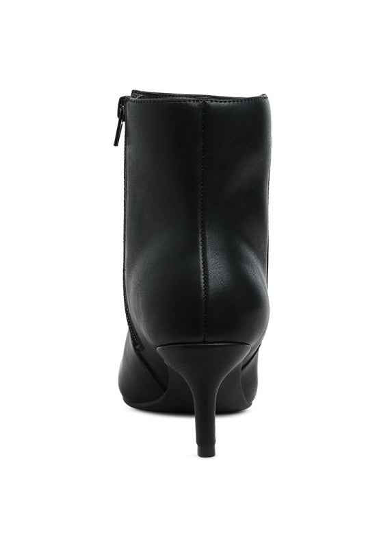 Migelo Faux Leather Ankle Boots
