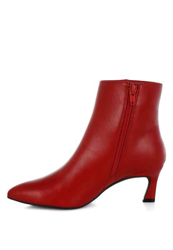 Migelo Faux Leather Ankle Boots