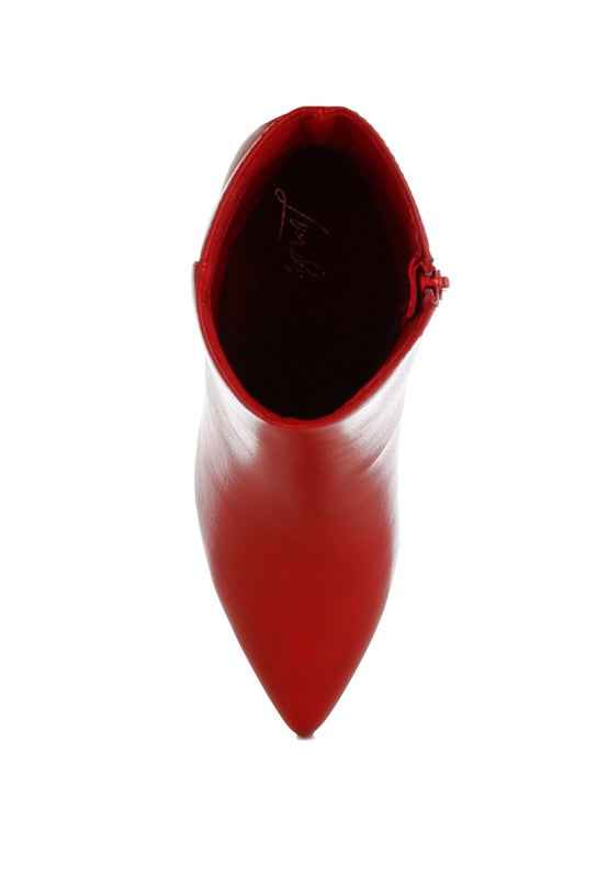 Migelo Faux Leather Ankle Boots