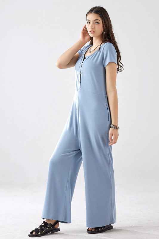 Comfort Button-up front closure Jumpsuit