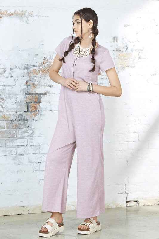 Comfort Button-up front closure Jumpsuit