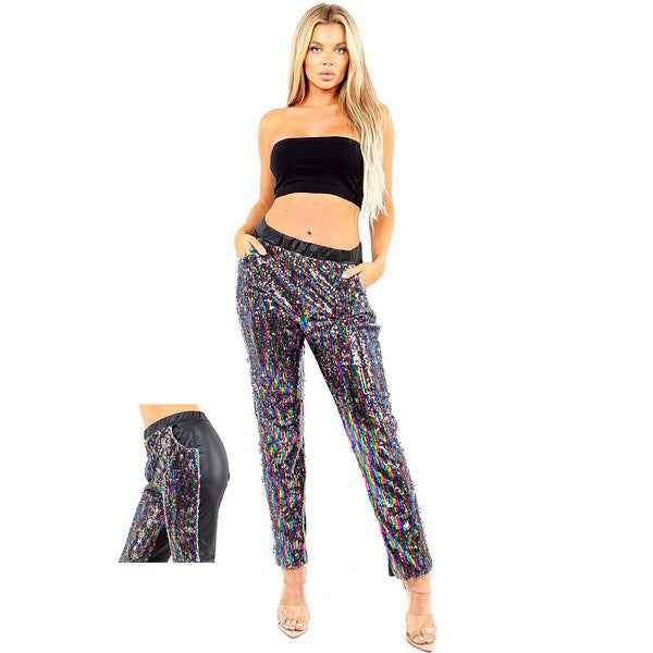 Sparkling Eye Catching Sequence Leggings Plus