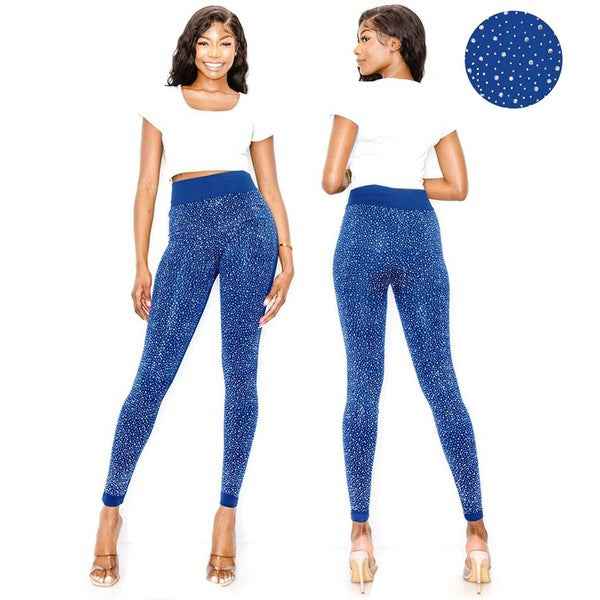 Dazzling Big Chip Leggings Royal Blue