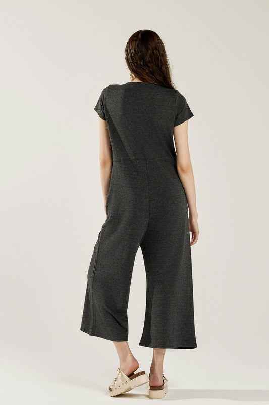 Plus Comfort Button-up front closure Jumpsuit