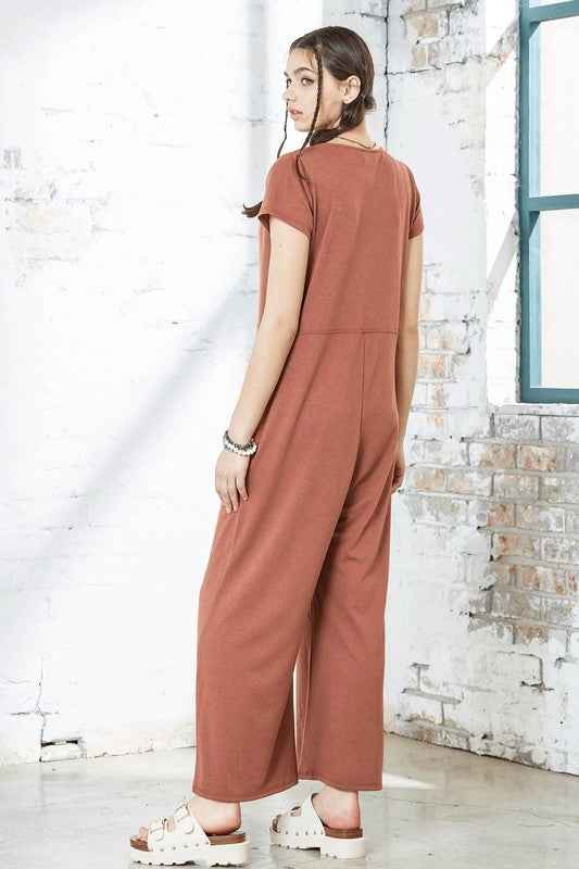 Plus Comfort Button-up front closure Jumpsuit