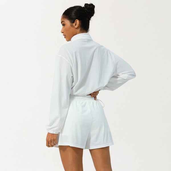 Well-in Vogue Momentum Half-Zip Shorts Set