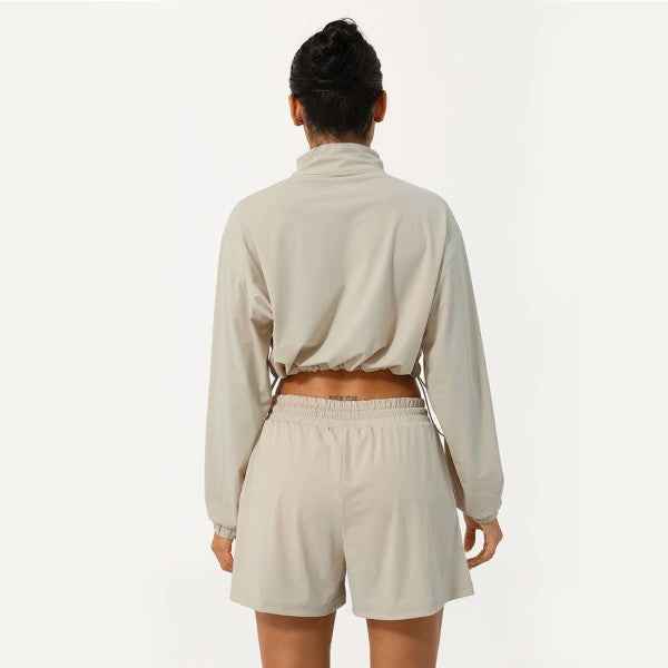 Well-in Vogue Momentum Half-Zip Shorts Set