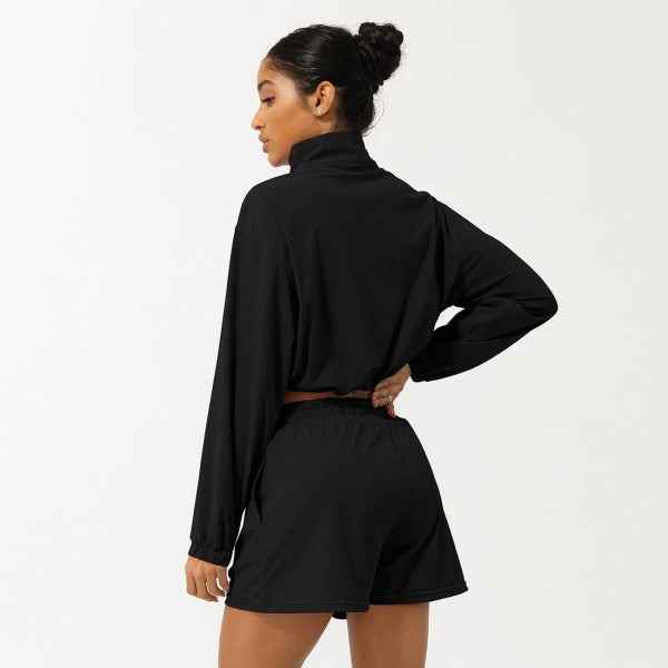Well-in Vogue Momentum Half-Zip Shorts Set
