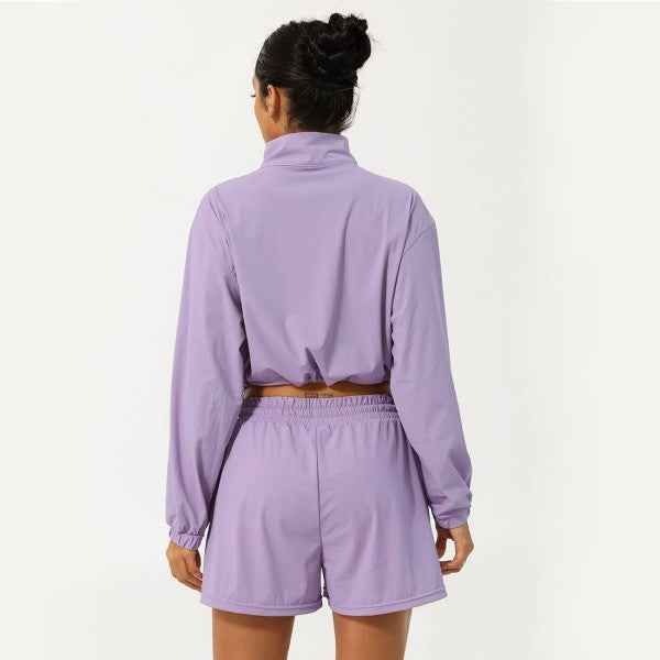 Well-in Vogue Momentum Half-Zip Shorts Set
