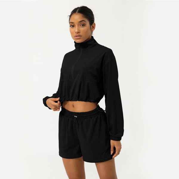 Well-in Vogue Momentum Half-Zip Shorts Set