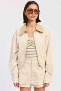 OVERSIZED LONG SLEEVE COLLARED JACKET