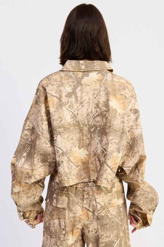 WOODLAND CAMO OVERSIZED JACKET