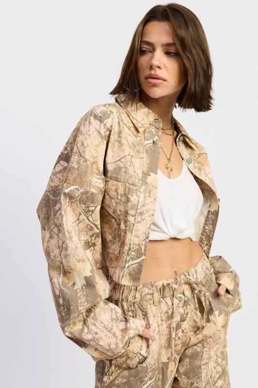 WOODLAND CAMO OVERSIZED JACKET