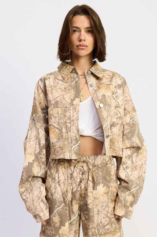 WOODLAND CAMO OVERSIZED JACKET