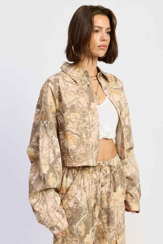 WOODLAND CAMO OVERSIZED JACKET