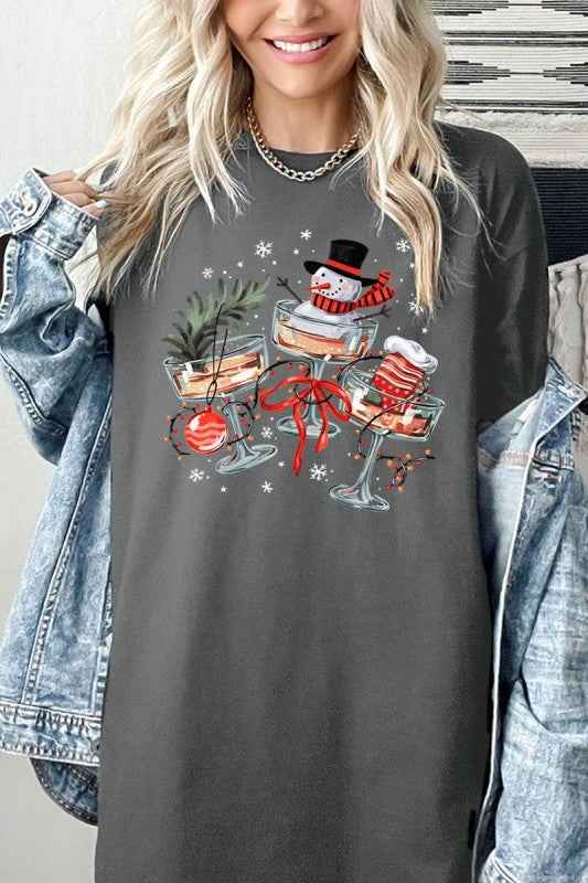 Christmas Cocktail Graphic Heavy Cotton Tee
