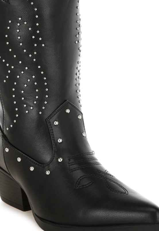 Dockery Studs Embellished Cowboy Boots