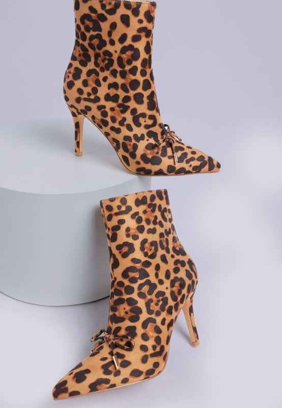 Vilda Leopard Print Stiletto Boots
