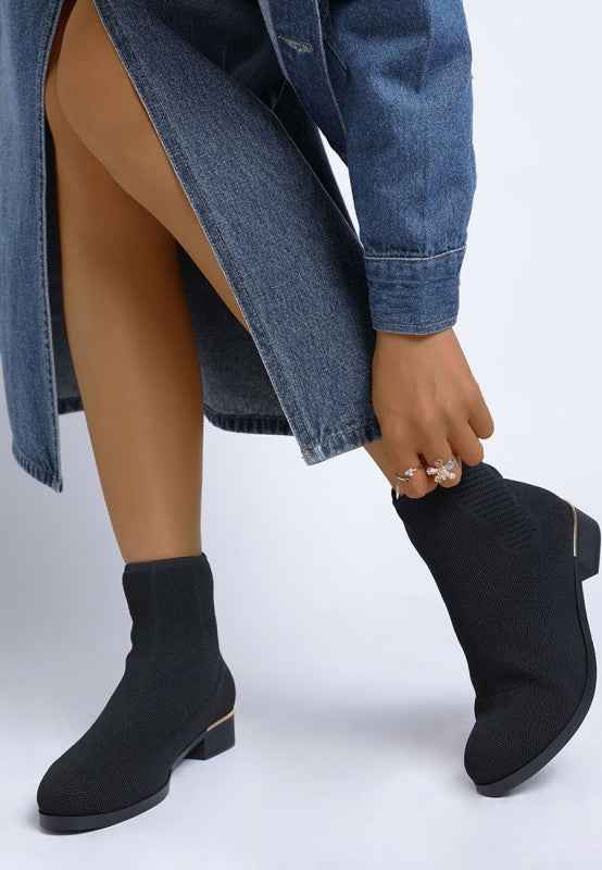 Rosamund Knitted Sock Boots