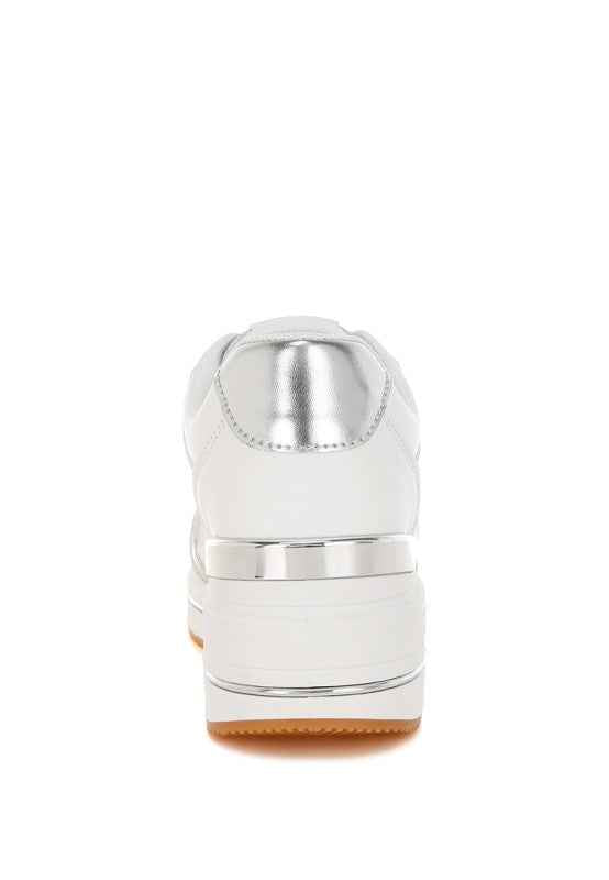 Vespera  Faux Leather & Mesh Sneakers