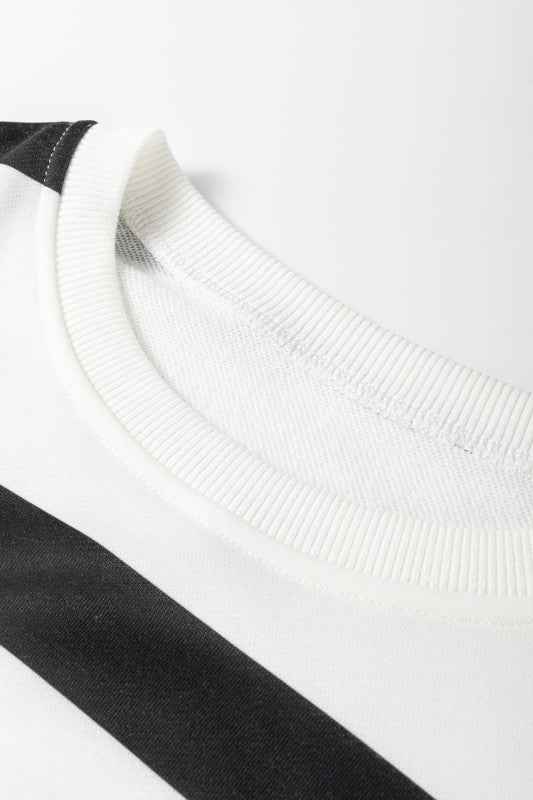 Stripe Drop Shoulder Top and Jogger Pants Set