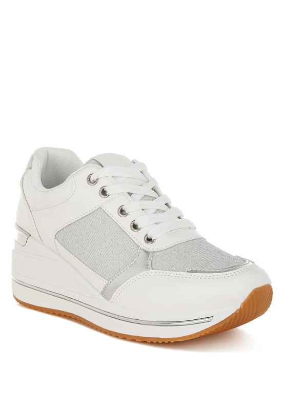 Vespera  Faux Leather & Mesh Sneakers