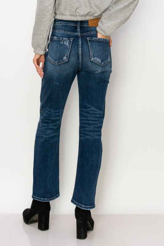 AT1087STD HIGH RISE STRETCH STRAIGHT JEANS