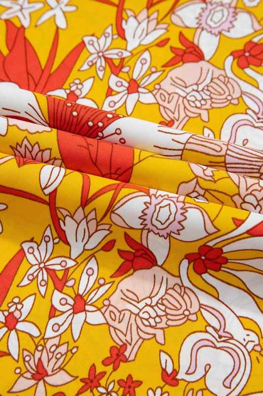 Floral V-Neck Wide Leg Sleeveless Jumpsuit