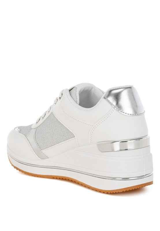 Vespera  Faux Leather & Mesh Sneakers