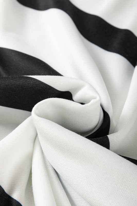 Stripe Drop Shoulder Top and Jogger Pants Set