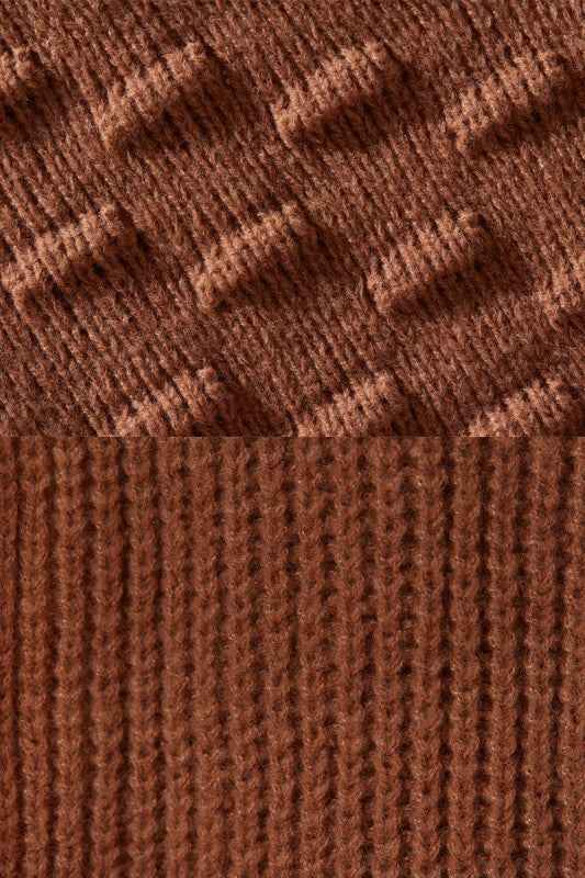 Oversized Pompom Sleeve Cardigan