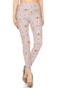 Teepee Print, High Rise, Fitted Leggings, With An Elastic Waistband