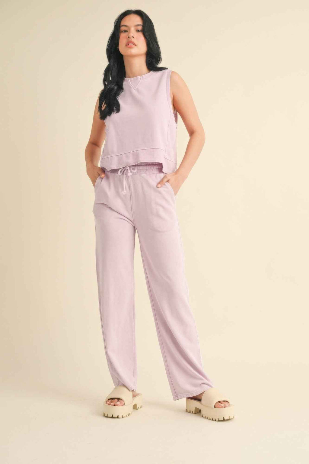 Mineral Wash Sleeveless Top