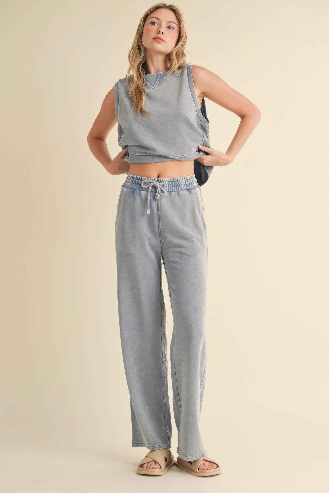 Mineral Wash Sleeveless Top