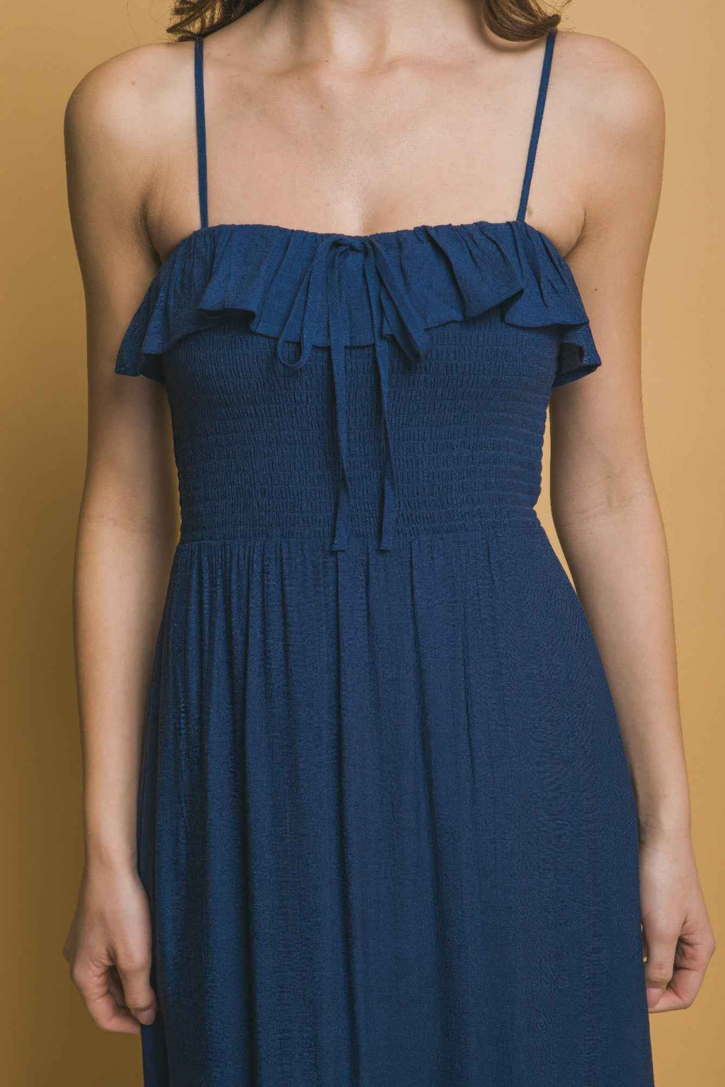 Smocked Ruffle Maxi Dress