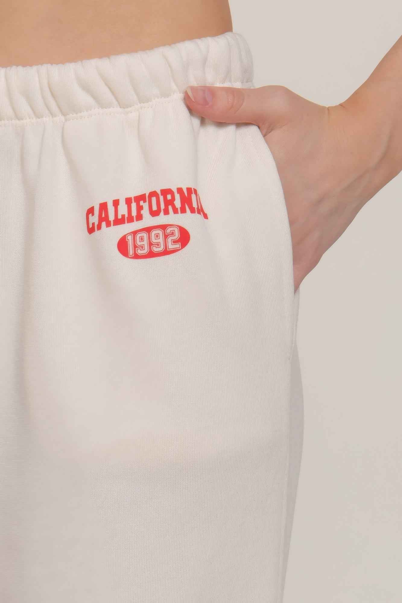 Waistband Print Detail Sweatpants