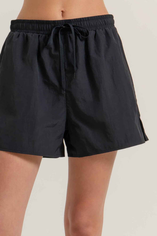 Anorak Side Slit Workout Shorts