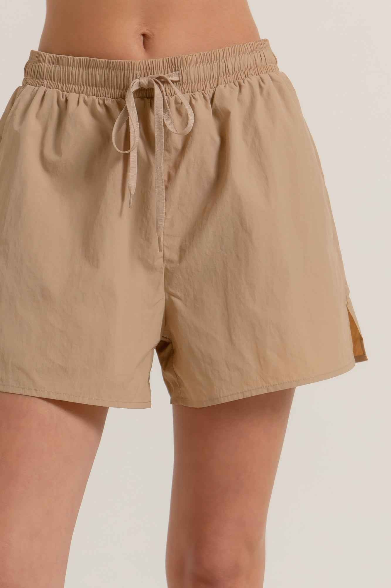 Anorak Side Slit Workout Shorts