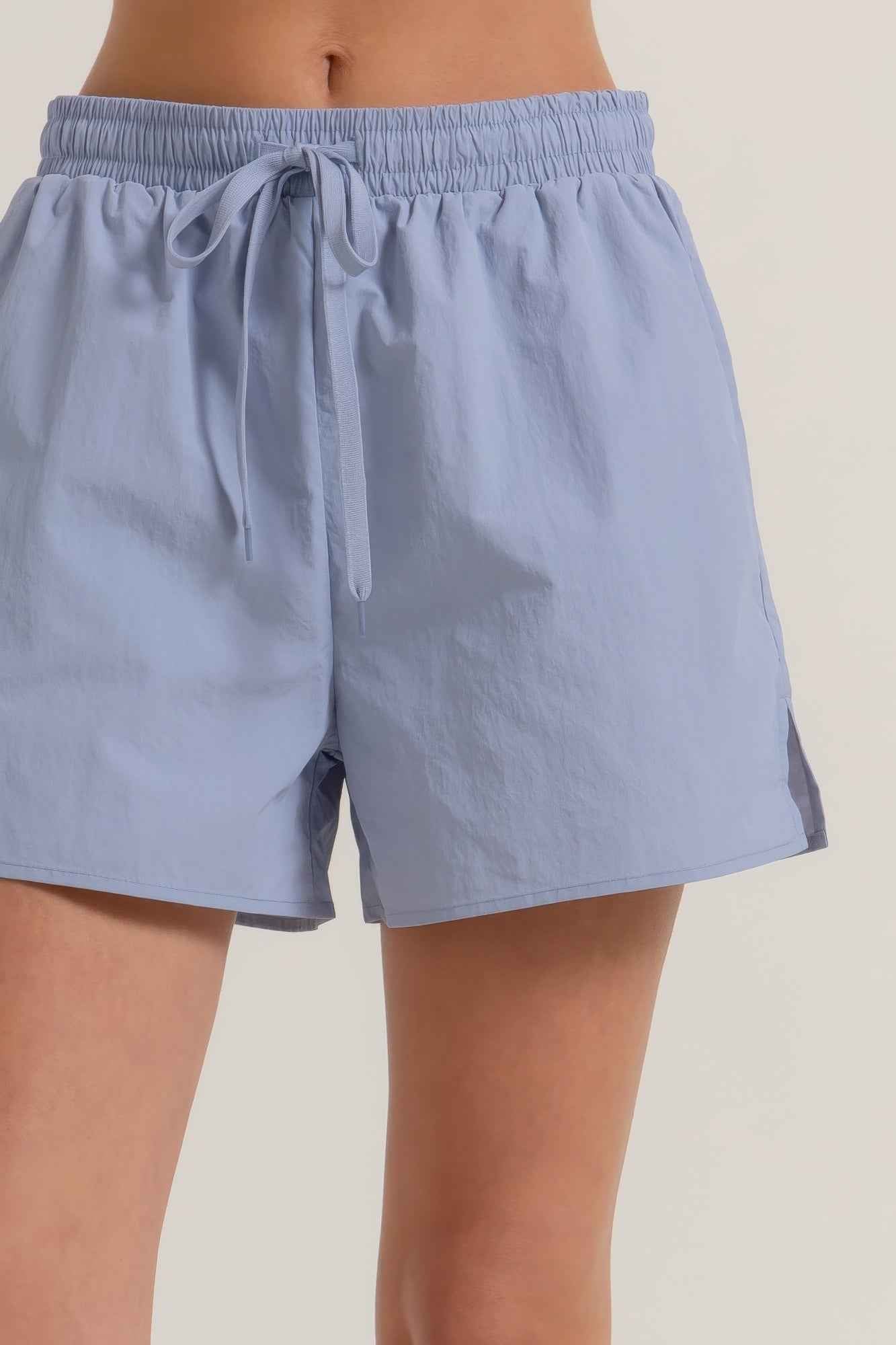 Anorak Side Slit Workout Shorts