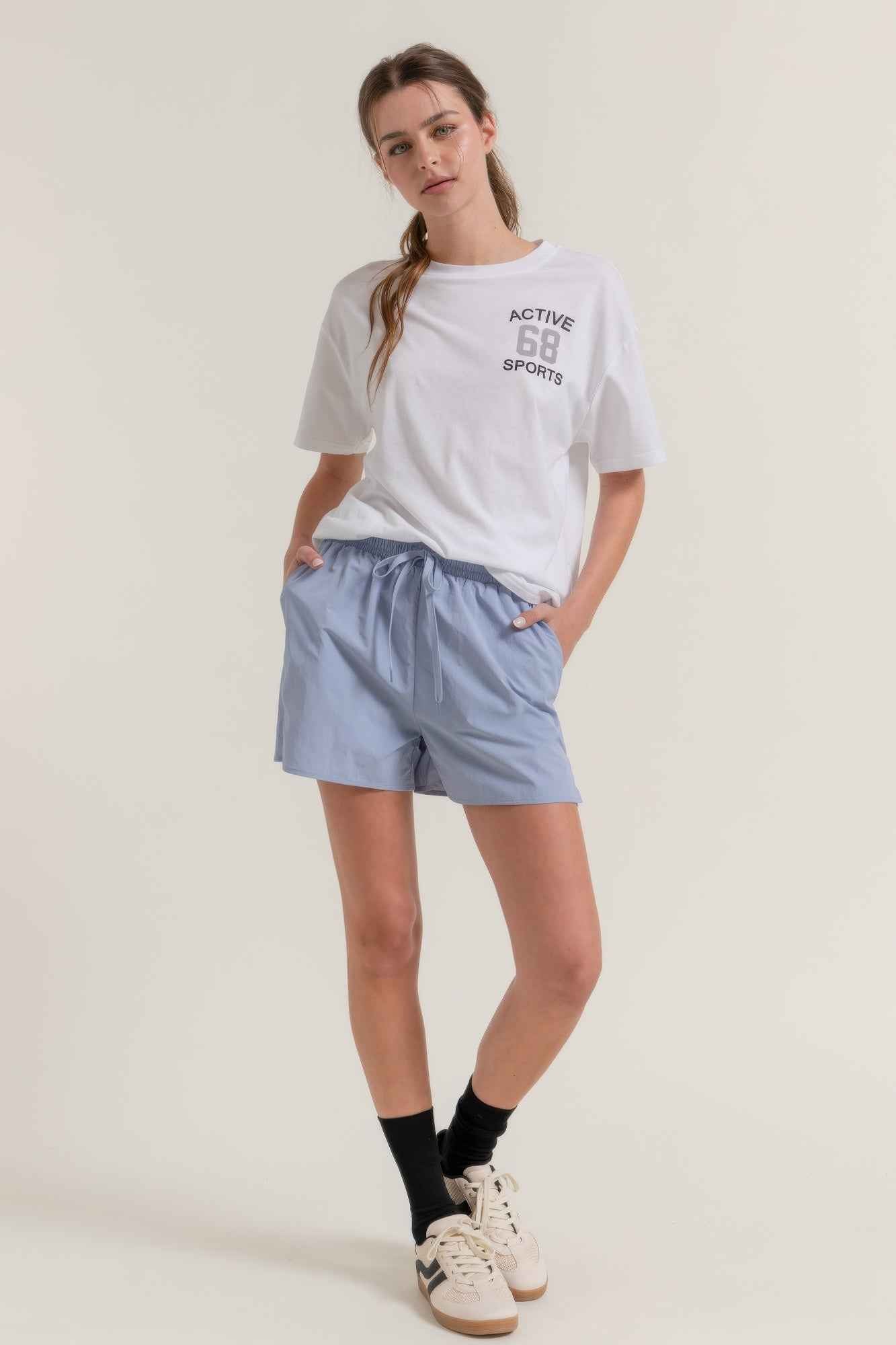 Anorak Side Slit Workout Shorts