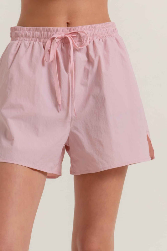 Anorak Side Slit Workout Shorts