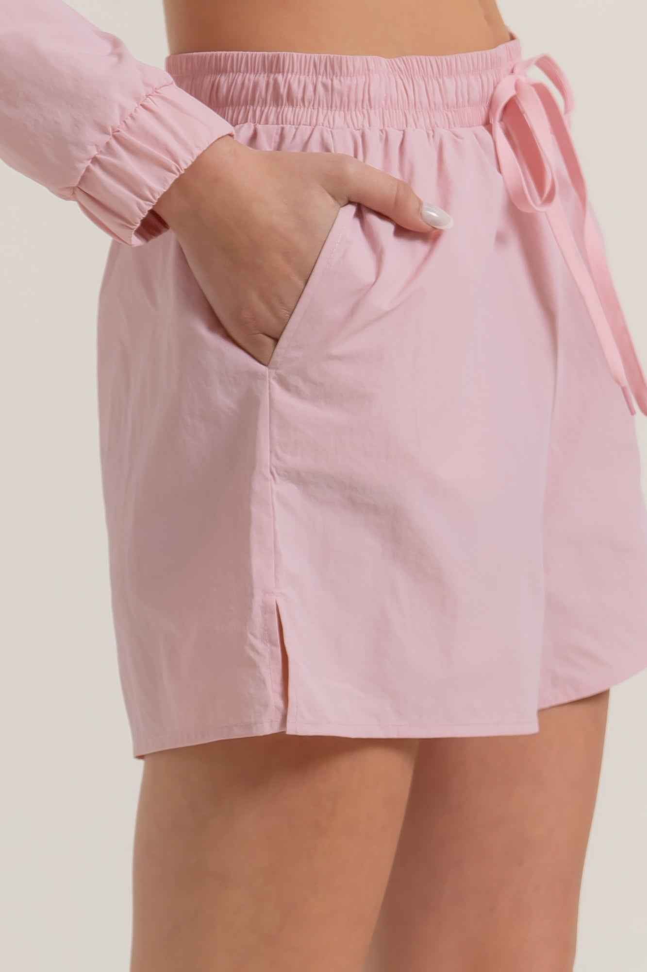 Anorak Side Slit Workout Shorts