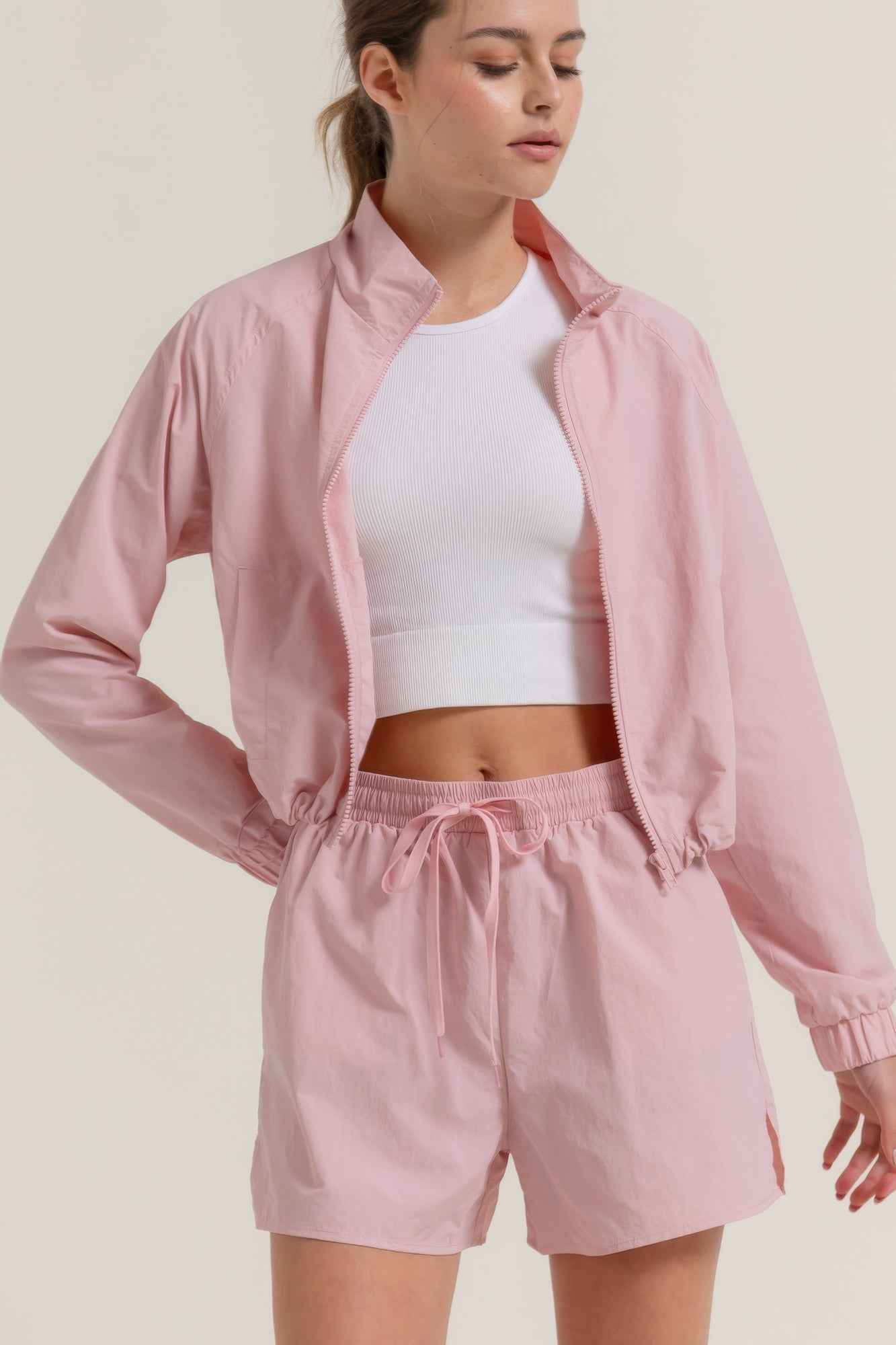 Anorak Side Slit Workout Shorts