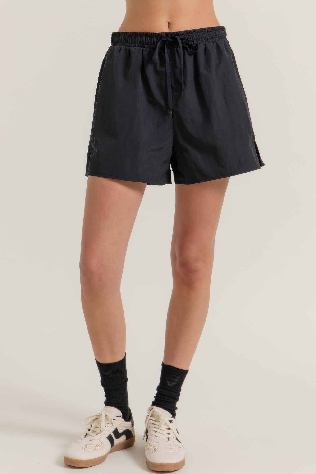 Anorak Side Slit Workout Shorts